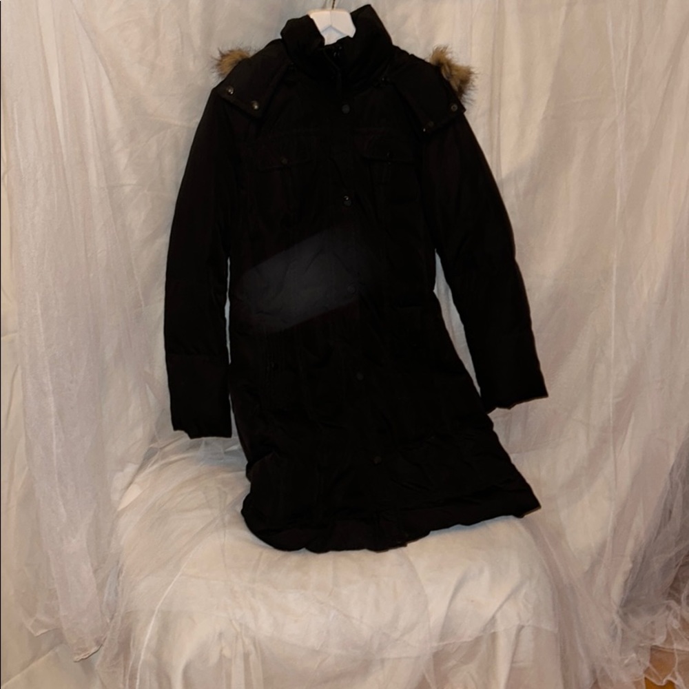 Long parka with hood